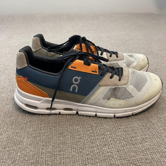 On Shoes Mens Size 12 White Orange Mesh Running CloudTec Sneakers Athletic main image 12